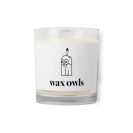 Glass jar soy wax candle
